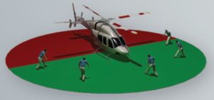 Inchirere elicopter pret-imbarcarea pasagerilor-instructaj de siguranta